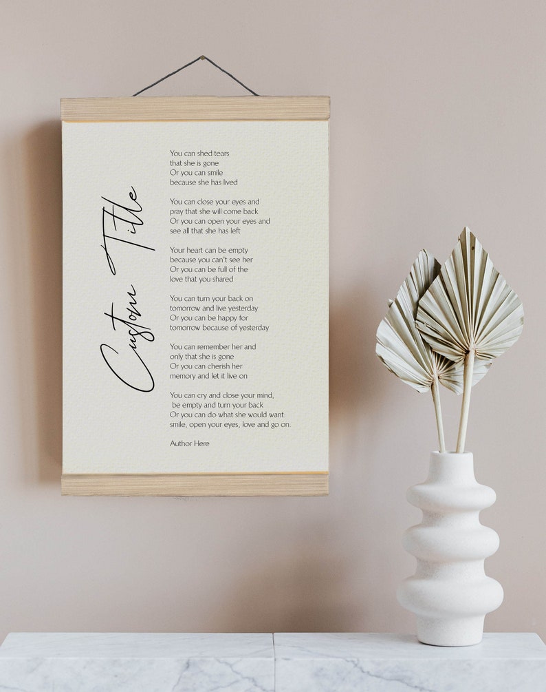 Custom Text Print Framed Custom quote print Customisable Print Unframed Custom Poem Print, Personalised printable image 4