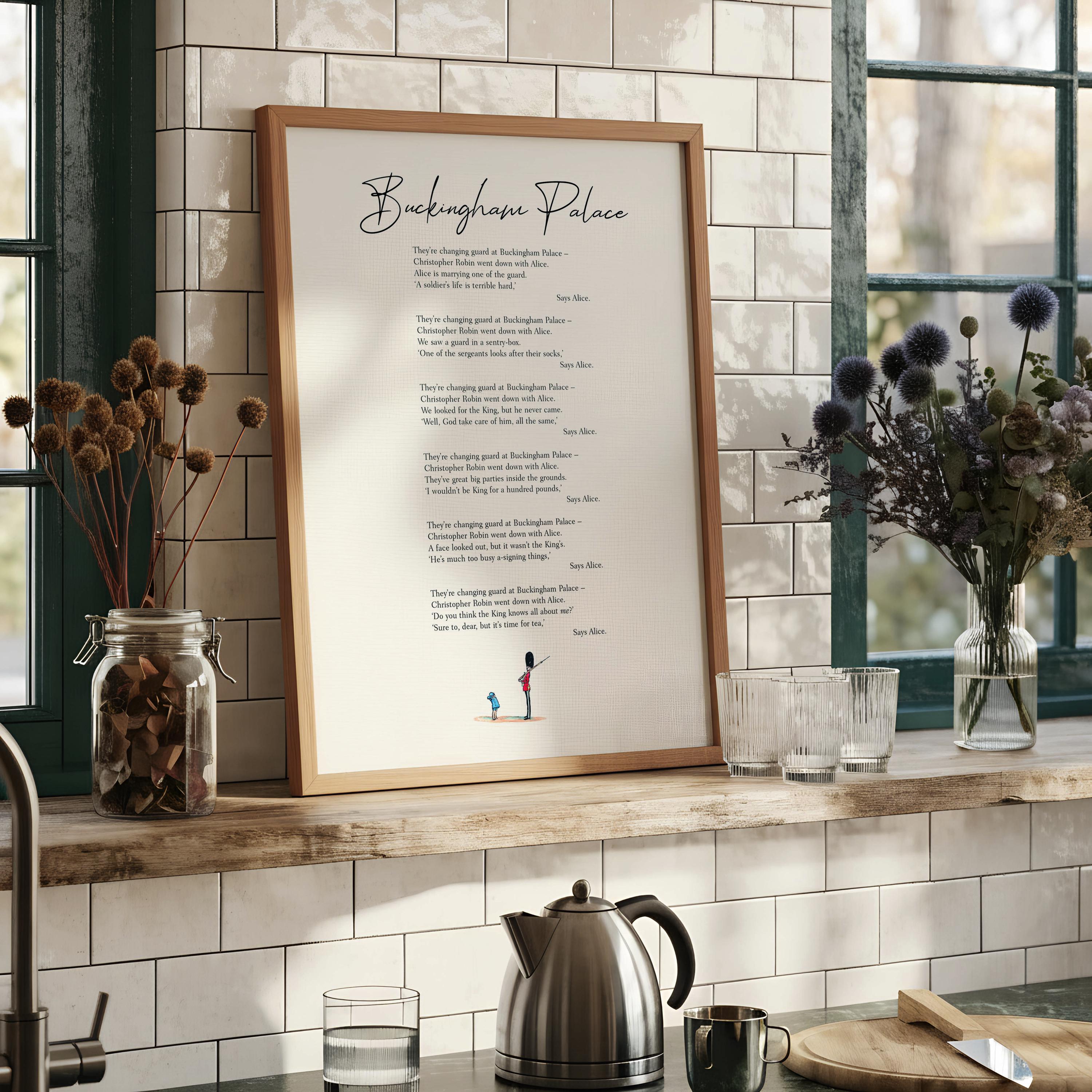 Buckingham Palace Poem Print | Winnie the Pooh Quote Wall Art | Classic ...