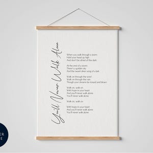 You&#39;ll Never Walk Alone Print Framed - You never walk alone song - Liverpool Fan - Celtic Fan - Dortmund Fan Poster