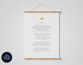 Irish Blessing Print: May The Road Rise To Meet You - Celtic Wall Art, Wedding Gift For Couple, Irish Heritage Home Decor