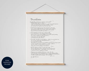 Desiderata Wall Art Print with Optional Oak Hanger Frame