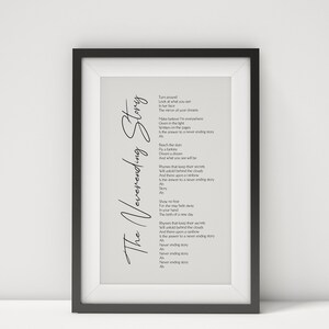 The Neverending Story Song Print Lyrics Stranger Things Poster Dustin and Suzie Song Print Never ...