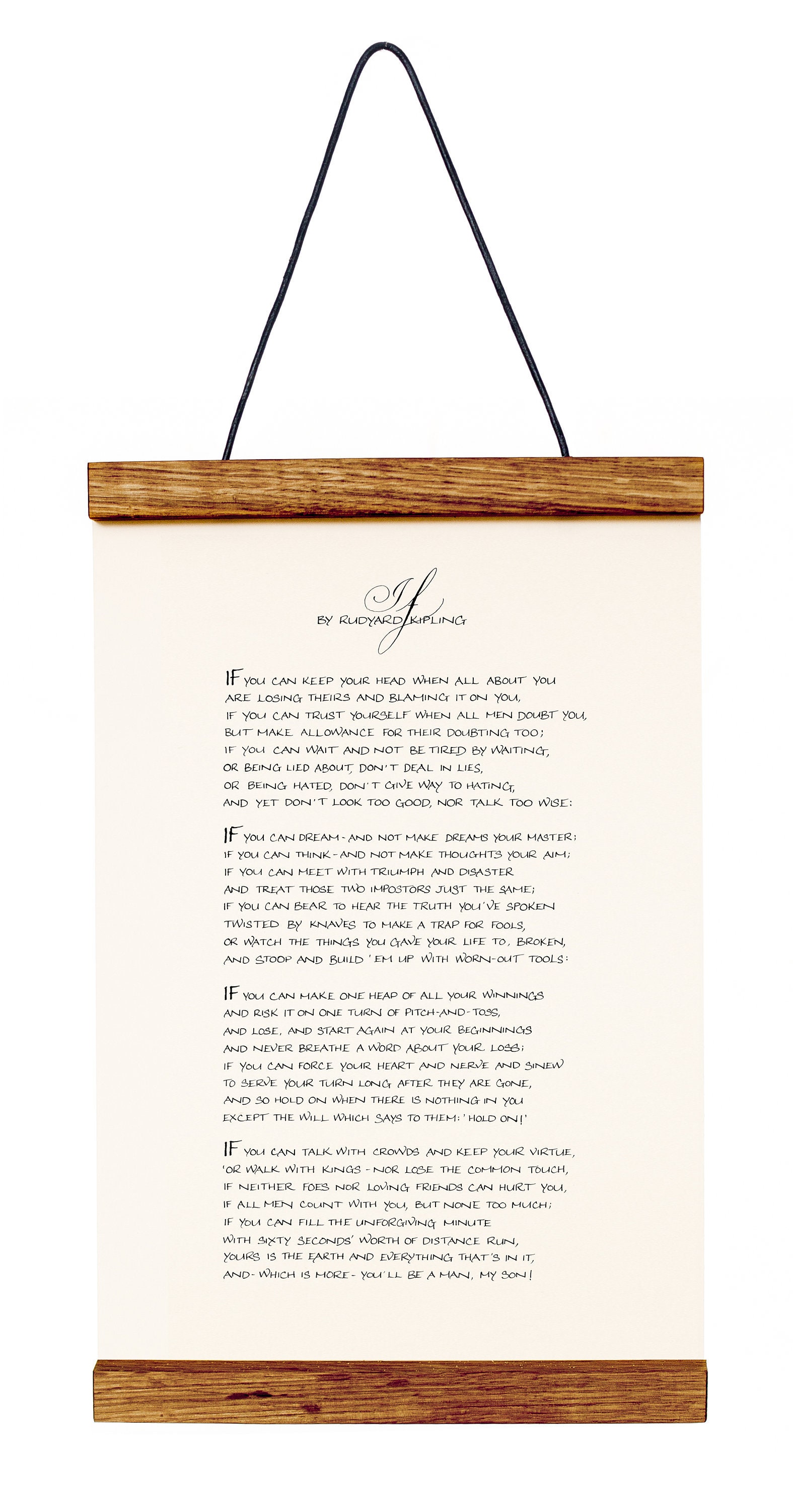if-by-rudyard-kipling-framed-poem-calligraphy-print-black-etsy