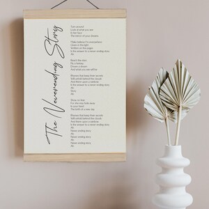 The Neverending Story Song Print Lyrics Stranger Things Poster Dustin and Suzie Song Print Never ...