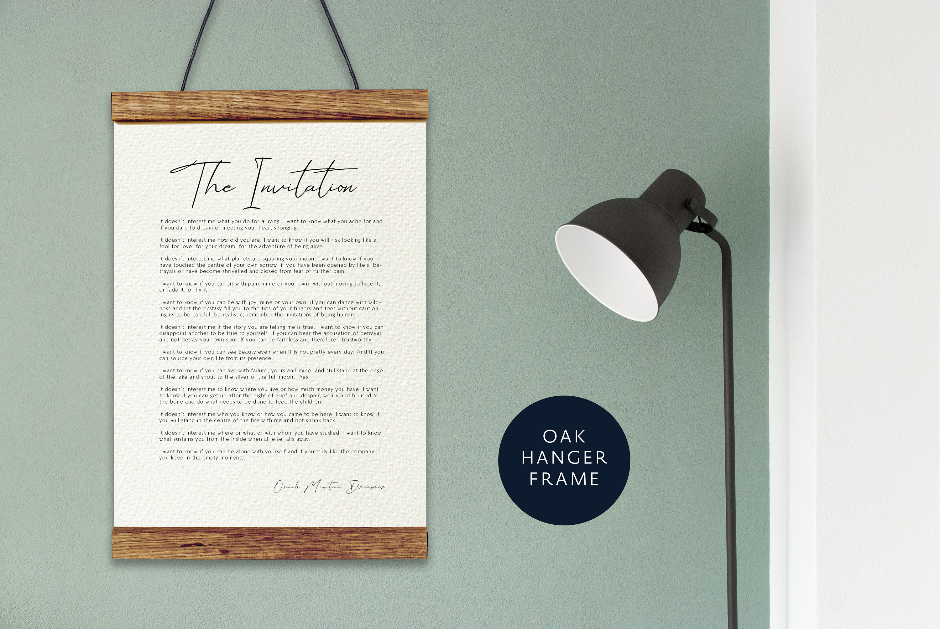 The Invitation by Oriah Mountain Dreamer Print Framed Poem - Etsy