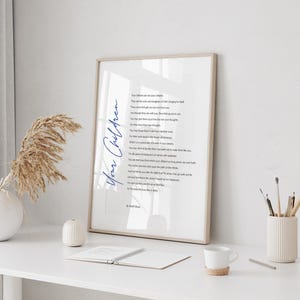 Poema infantil de Kahlil Gibran, impresión enmarcada en madera de roble para colgar, regalo para padres, regalo para mamá y papá, regalo para nuevos padres, sobre los niños