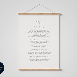 An Irish Blessing Print Framed - Calligraphy Print - Traditional Irish Gift for the Home - Framed Poster - Irish Blessing poem