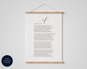 IF - Rudyard Kipling Poem Framed - Calligraphy & Typography Print - Gift for son poster