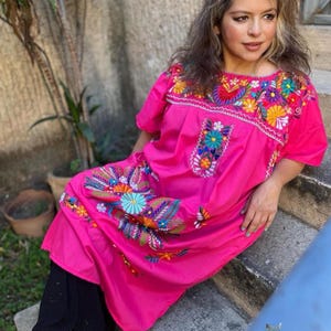 etsy mexican embroidered dress Mexican Dresses for Women Embroidered