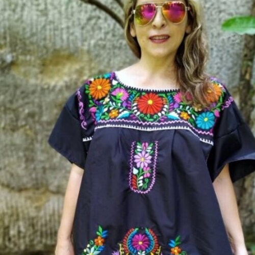 2XL & 4XL. Mexican Embroidered Dress for Women. Maxi Dress. - Etsy