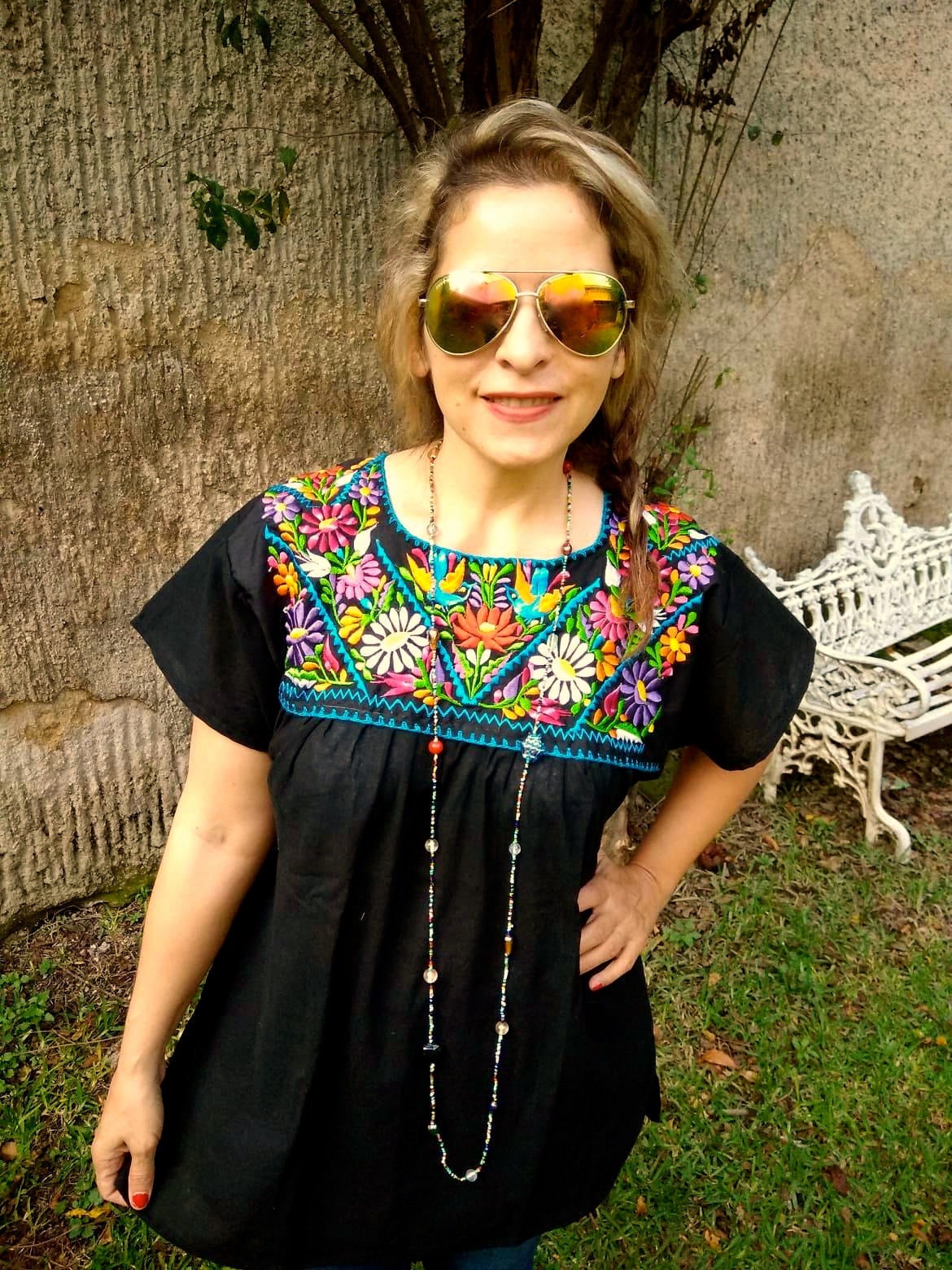 2XL & 4XL. Mexican Embroidered Shirt Peasant Embroidery - Etsy