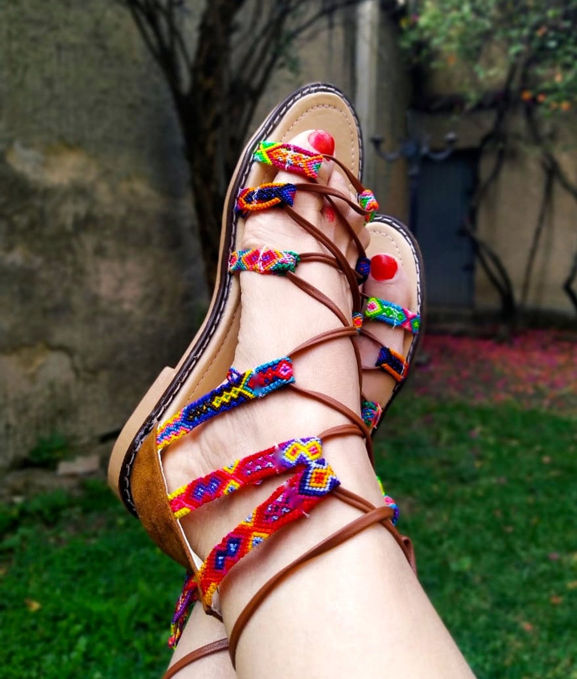 colorful huaraches sandals