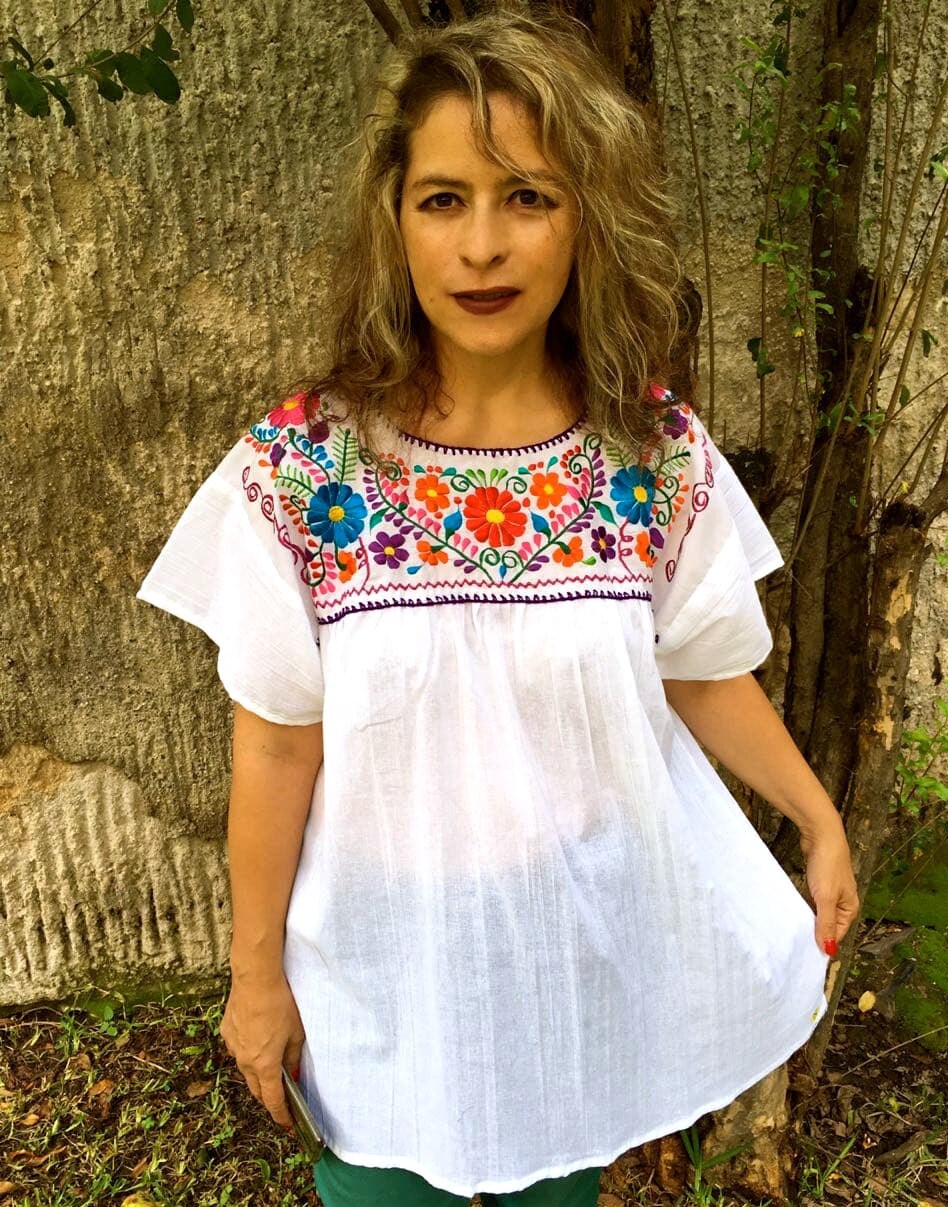 2XL Bohemian Fashion Boho Blouse Mexican Embroidered Blouse - Etsy