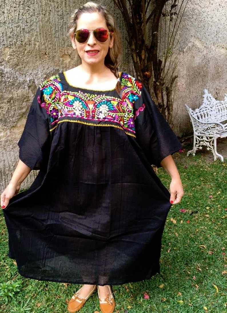 4XL. Mexican Embroidered Dress for Women. Maxi dress. Boho | Etsy