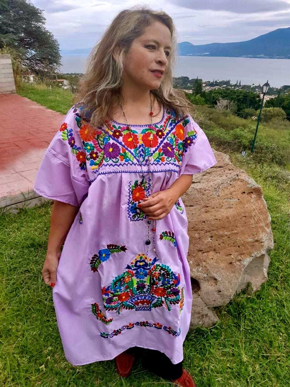 Mexican Embroidered Dress Etsy Australia