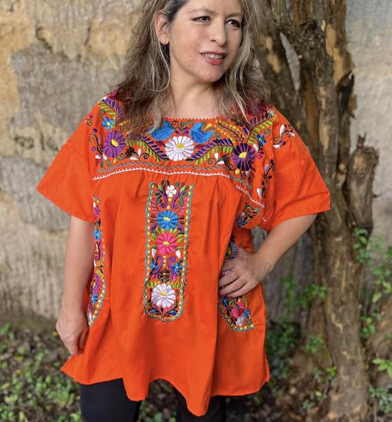 embroidered mexican peasant top plus size