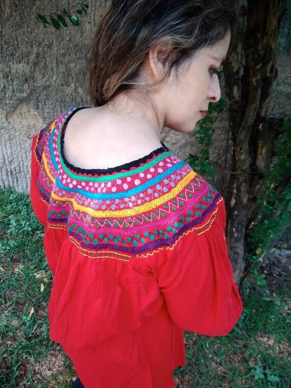 plus size cotton peasant tops