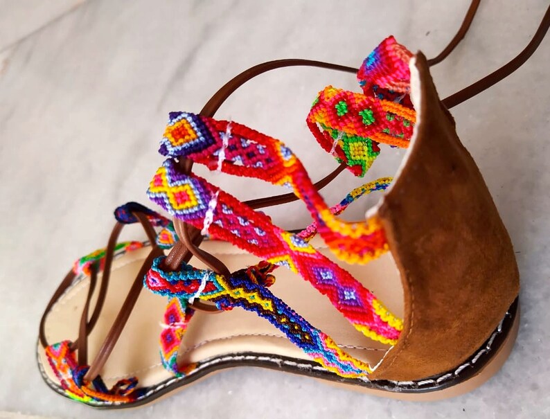 mexican sandals colorful