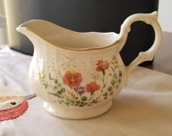 Mikasa Margaux Creamer, Vintage Fine Ivory Cream Pitcher, Floral Cream Pitcher Made in Japan, Vintage Wedding China