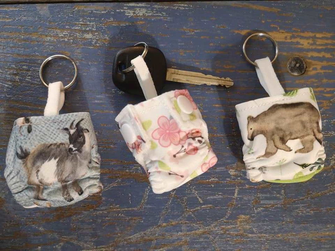 Cloth Diaper Keychain choices of Fabric Etsy