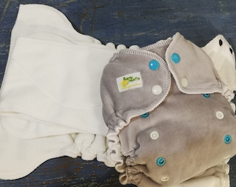 Pañal nocturno ajustado Agrumette Deluxe de bambú