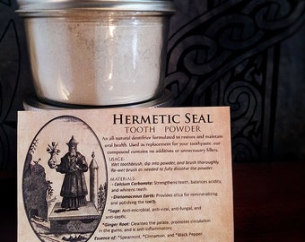 Hermetic Seal Tooth Powder - Organic all-natural herbs and minerals - Salt and fluoride free!