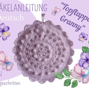 Potholder granny style CROCHET PATTERN Crochet pattern digital PDF download, 1 pattern in German