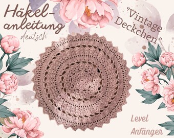 Vintage doilies CROCHET PATTERN Crochet instructions digital PDF download, 1 instruction in German