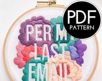 digital hand embroidery pattern | per my last email design | digital PDF download | embroidery pdf | embroidery pattern | diy pattern