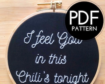 pam beesly  | digital hand embroidery pattern | the office show | the office | digital PDF download | embroidery pdf | embroidery pattern