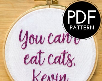 kevin m | digital hand embroidery pattern | the office show | the office | digital PDF download | embroidery pdf | embroidery pattern