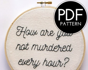 how are you | digital hand embroidery pattern | the office show | the office | digital PDF download | embroidery pdf | embroidery pattern