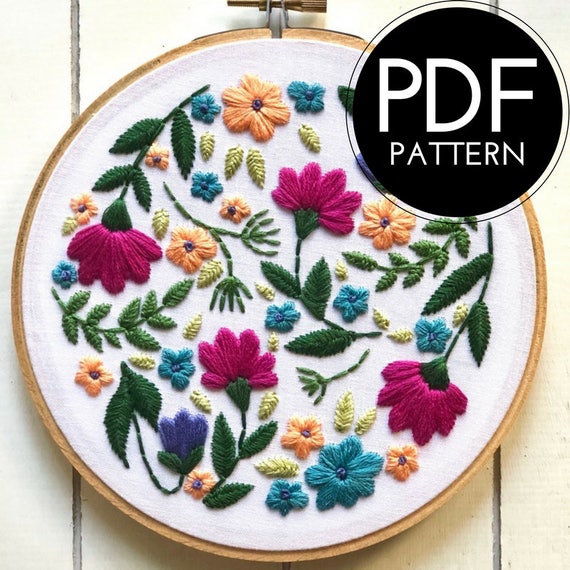 45+ Flower Embroidery Patterns (BEST Floral Hand Embroidery