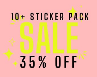 sticker packs | black friday deal | vinyl sticker | decal | weatherproof sticker | cute sticker | laptop sticker | funny sticker