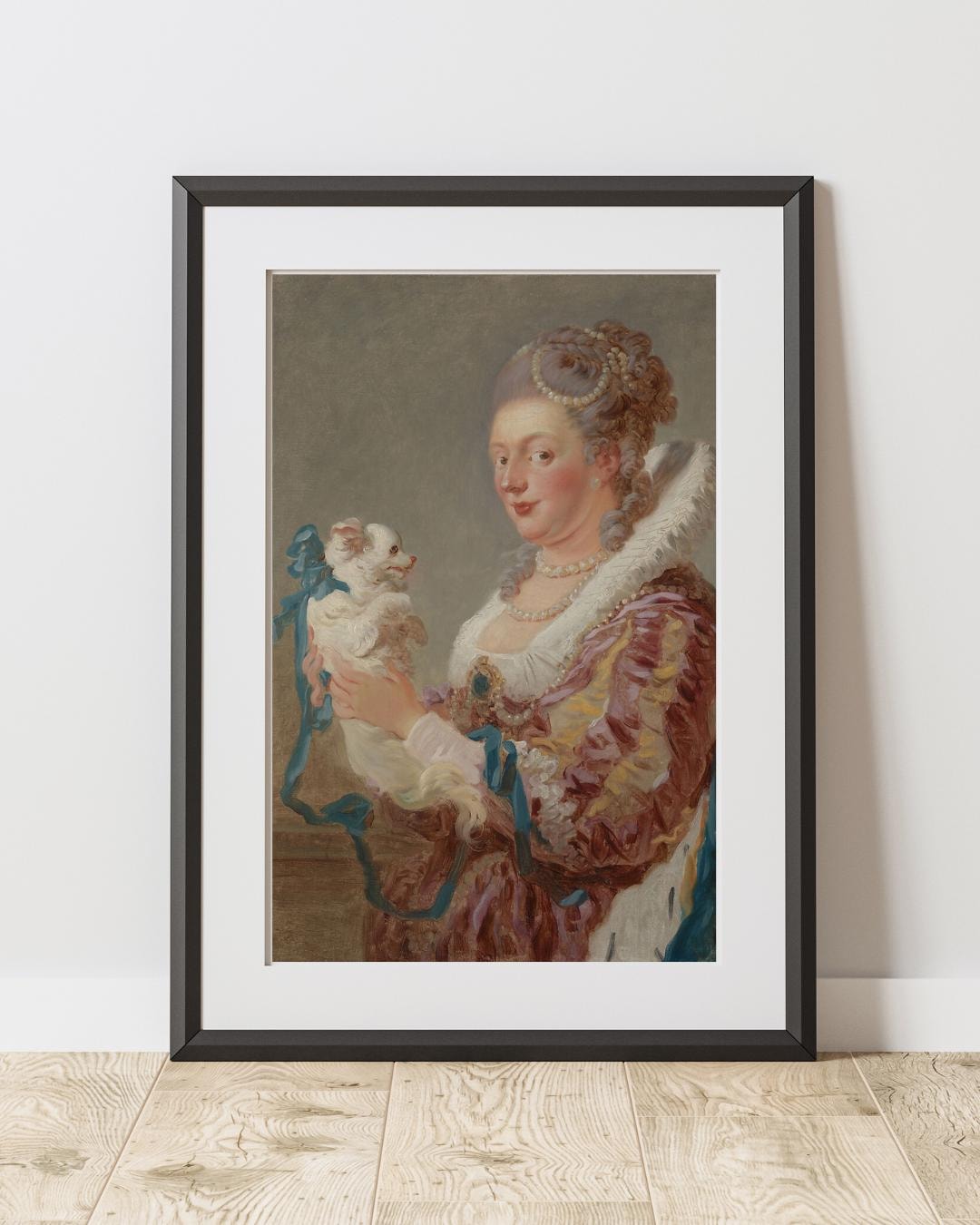 Vintage Woman With Dog Portrait, Victorian Art Print (digital Download ...