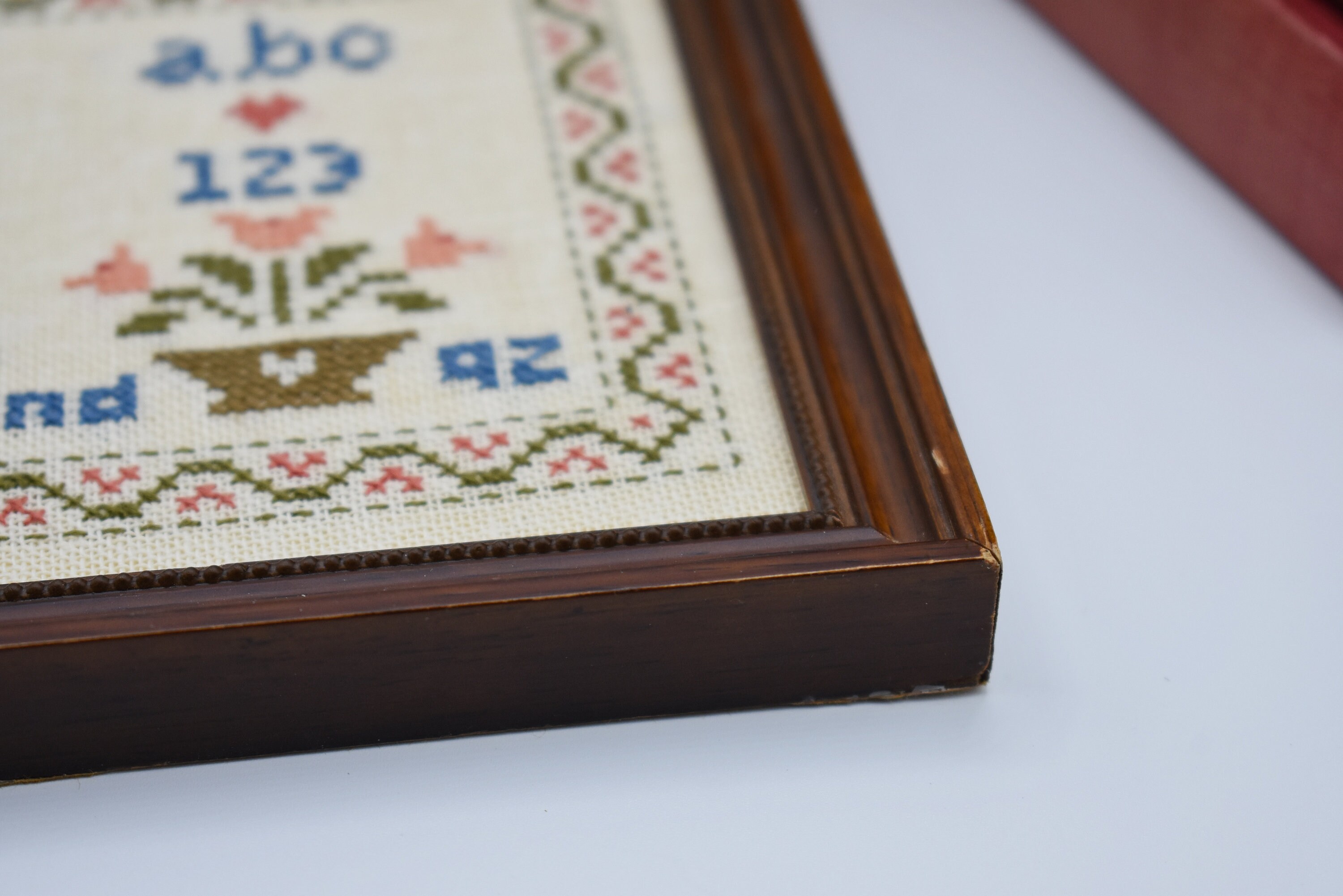 Vintage ABC 123 Embroidery With Floral Design for Nursery - Etsy