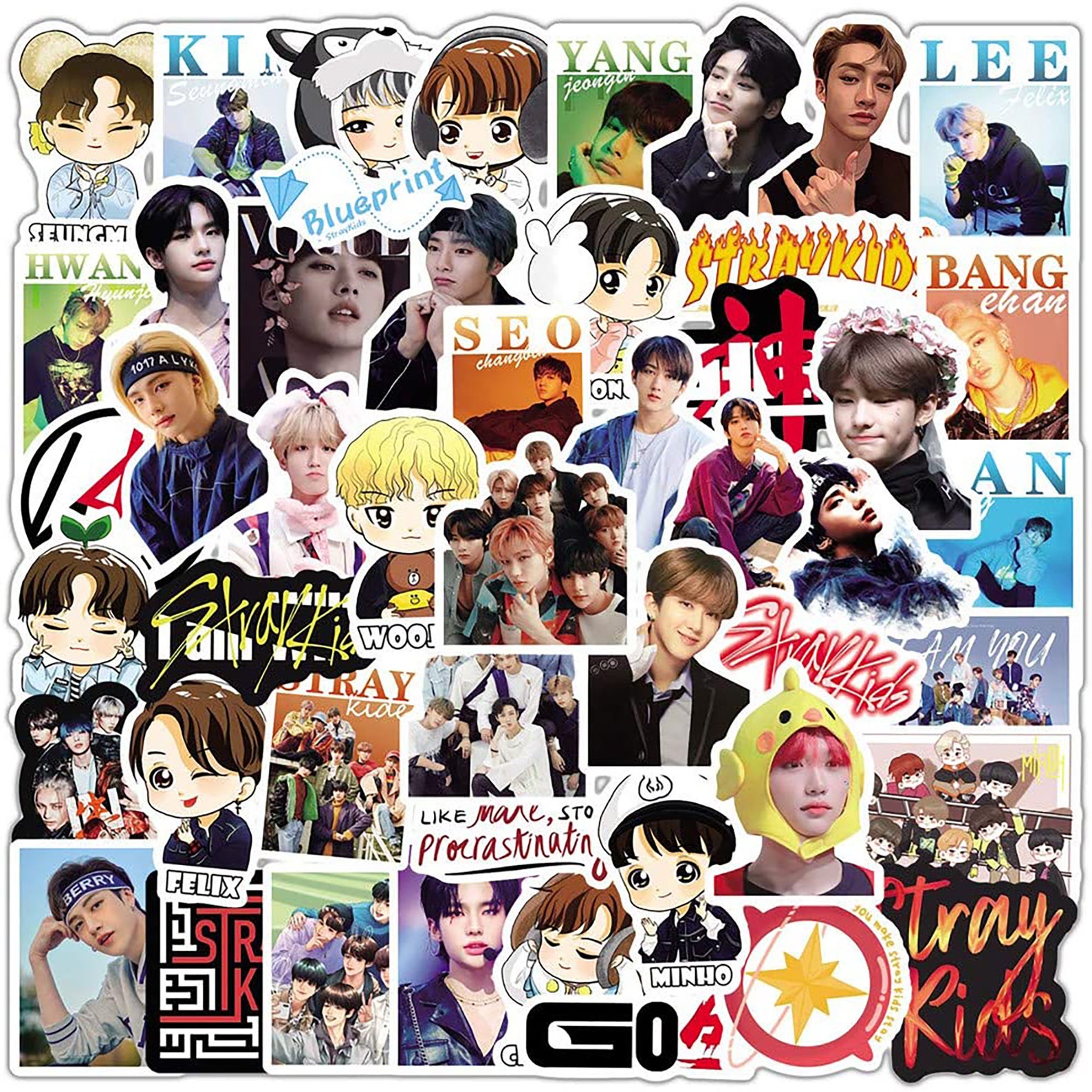 Kpop Stickers 50 Pieces Vinyl Waterproof Stickers Laptop Etsy