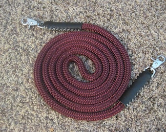 Custom Yacht Rope Reins: Stainless Steel Snap, Barrel Racing