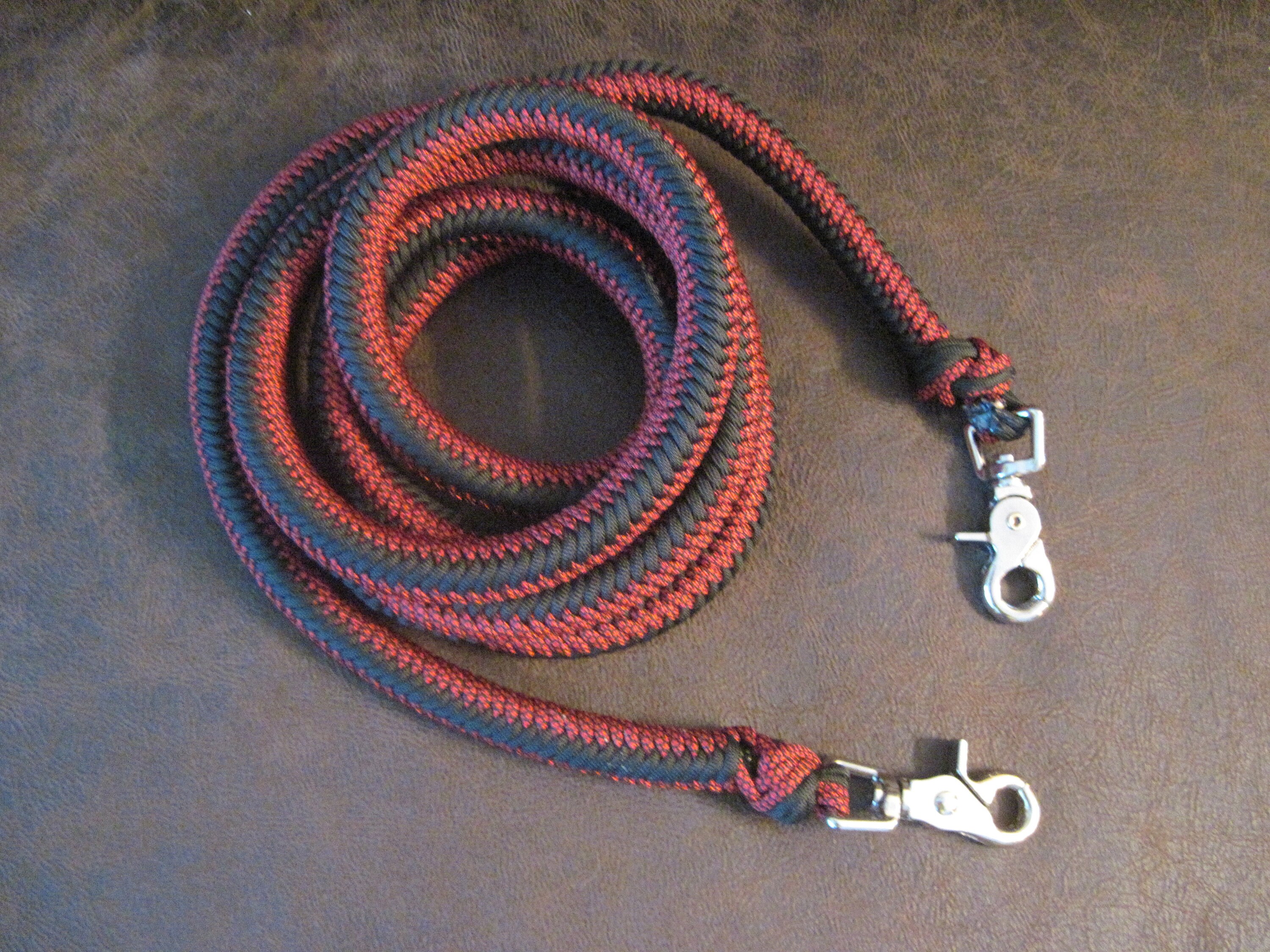 Rênes Rommel Romel Romal en cuir tressé pour cheval Argenté Noir Tack 6653