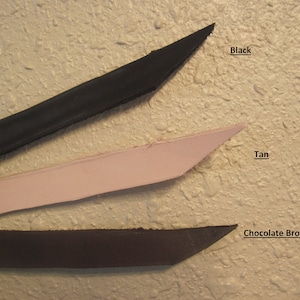 Hand Cut Leather Poppers: Black, Tan, Chocolate Brown