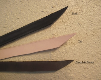 Hand Cut Leather Poppers: Black, Tan, Chocolate Brown