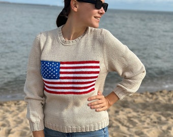 トップス 90's ECUADOR HAND KNIT USA FLAG 90's ECUADOR HAND KNIT USA FLAG