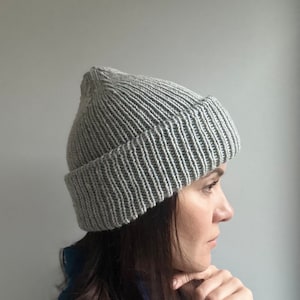 Hand Knitted double-turned hat/ Unisex Beanie Hat for Winter |Warm and Cozy Hat/ Free Delivery/ Gift for her/ gift for him