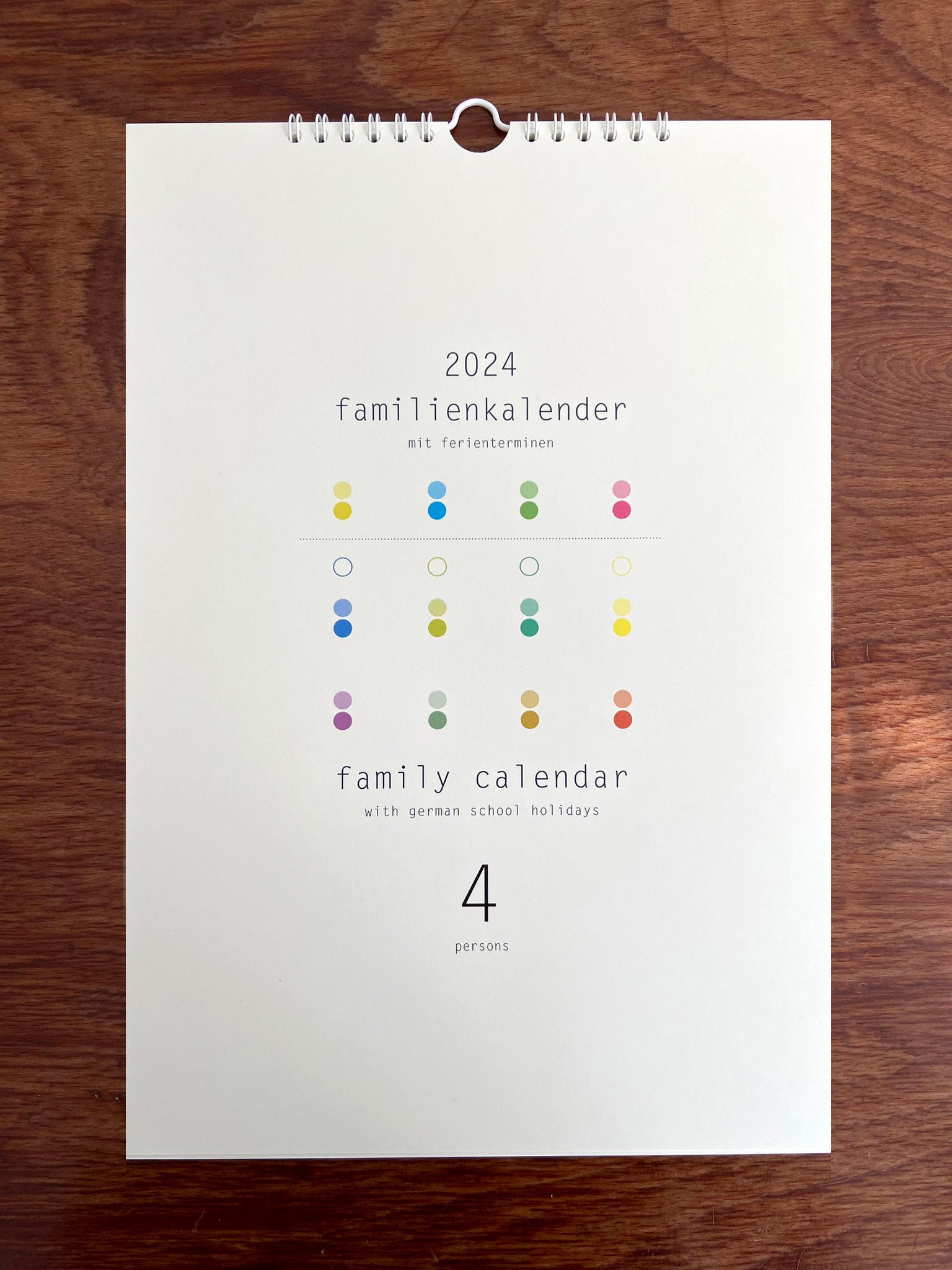 Calendrier 2024 DIY - Année civile - Format A4 - Coloris Crème