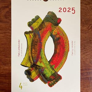 Family Calendar SKETCH 2025 (4 Columns) with bank holidays and German school holidays!