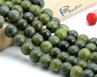 Perles de Jade de Taiwan pierres précieuses naturelles Jade de Taiwan rondes 4mm 6mm 8mm 10mm ensemble vert pierres précieuses en vrac bijoux perles collier de perles