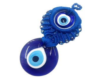 Nazar Boncugu Boncuk Türkisch Blau Evil Eye Wandbehang 15cm Ornament Amulett Dekoration Home Decor Schutz Segen Geschenk Glasperlen Anhänger