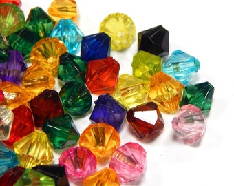 750 pezzi perline di plastica perline acriliche 6 mm bicono mix di perline colorate confezione POSTEN perlina per infilare perline di gioielli per la creazione di gioielli fai da te