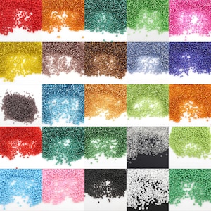500g di perline 2 mm Confezione da 25 PERLINE DI VETRO 34000 pezzi Set di perline indiane