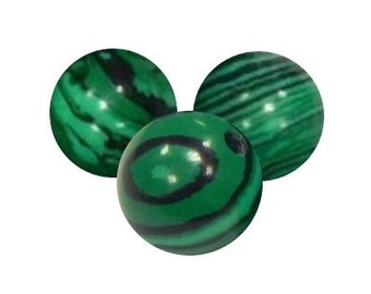 Malachite Green 6/8/10 mm Ball Beads Gemstone Semi-Precious Stone Gemstone for Jewelry Crafts Necklace Bracelet Earring
